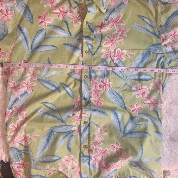 Cooke Street Vintage Single Stitch Mens Hawaiian Shirt Light Green Size Small - Picture 3 of 6